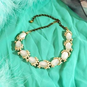 Vintage white moonglow necklace